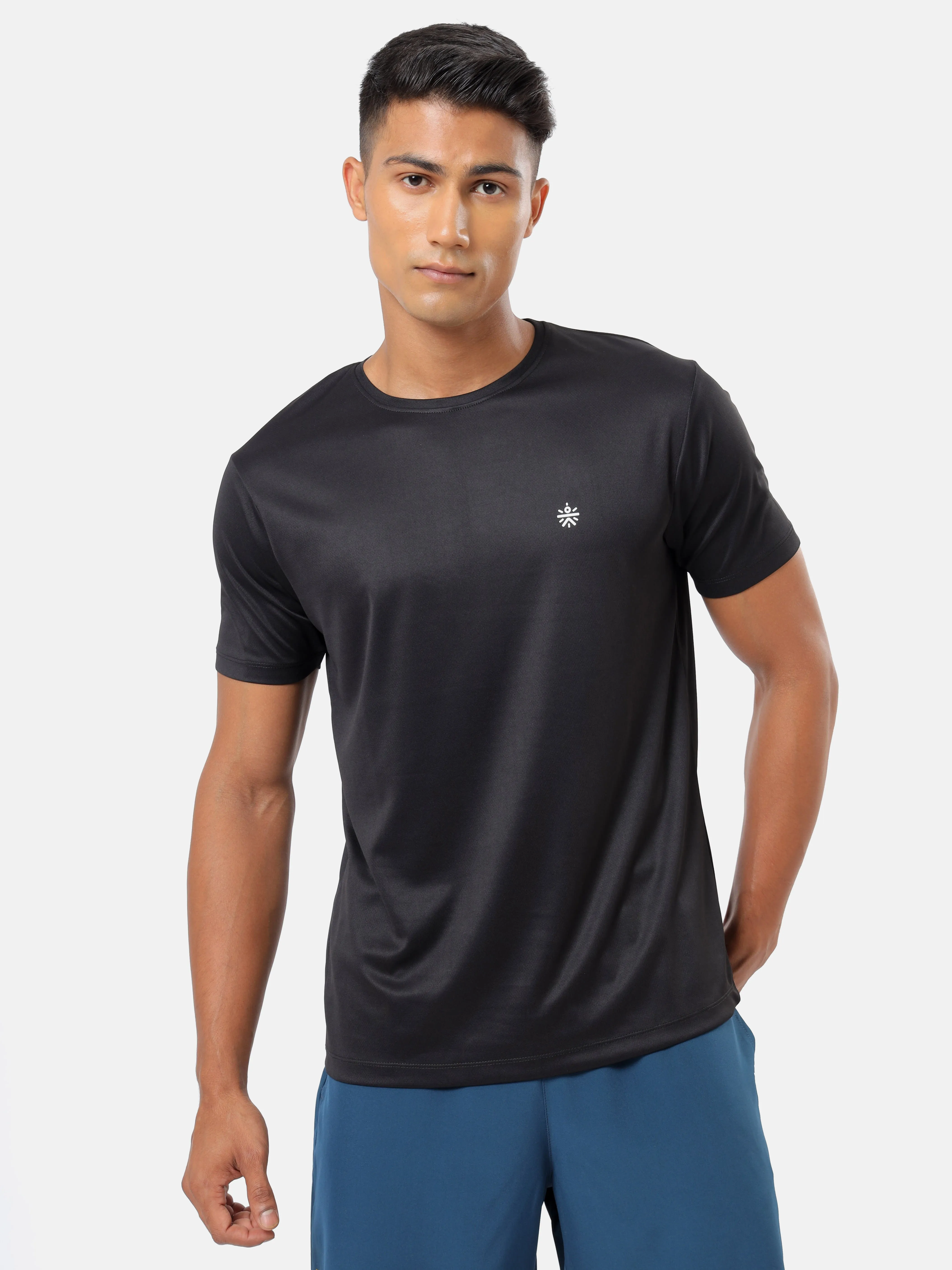 Textured Performance T-shirt with Logo Pack of 3