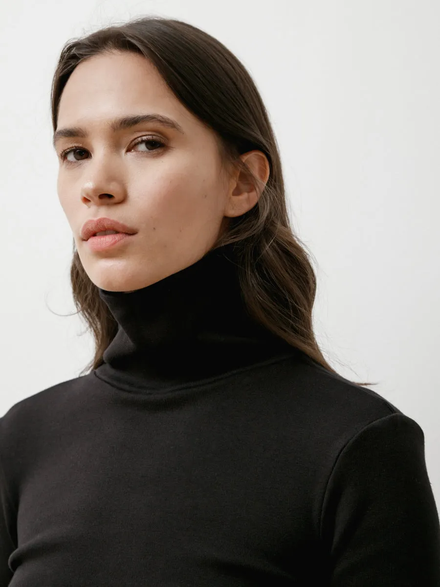 torretto turtleneck - stretch knit black