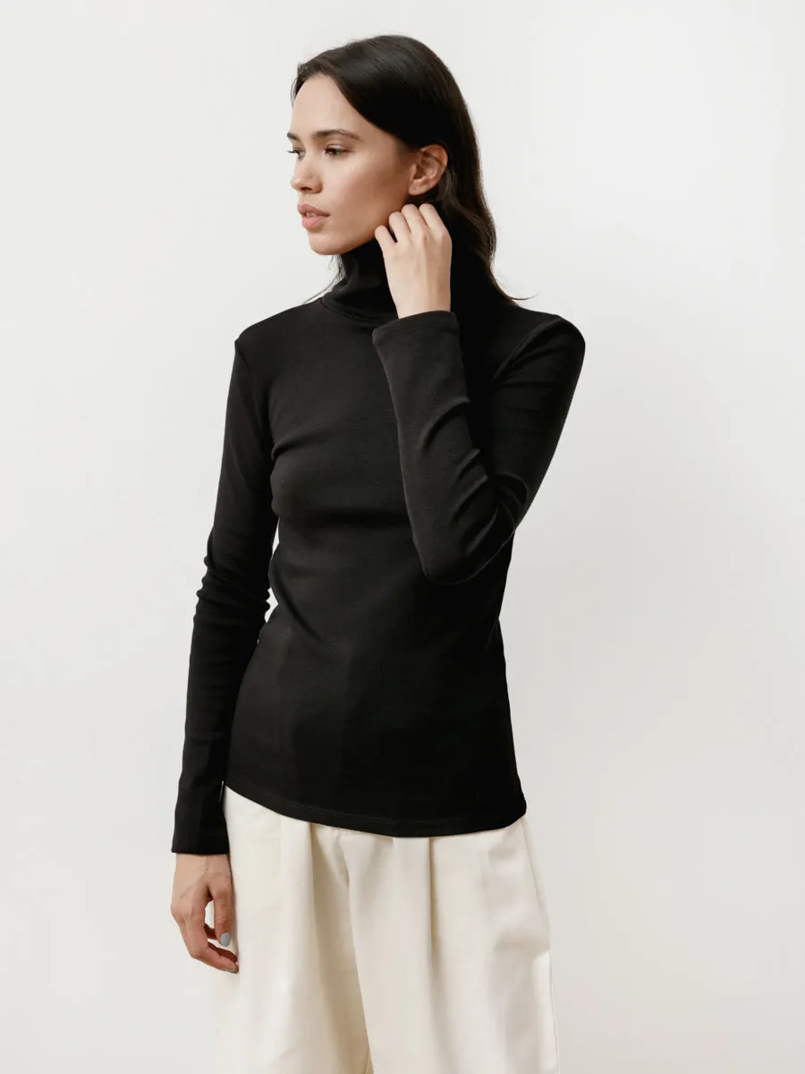 torretto turtleneck - stretch knit black