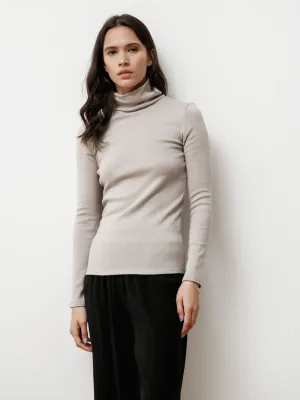 torretto turtleneck - stretch knit slate