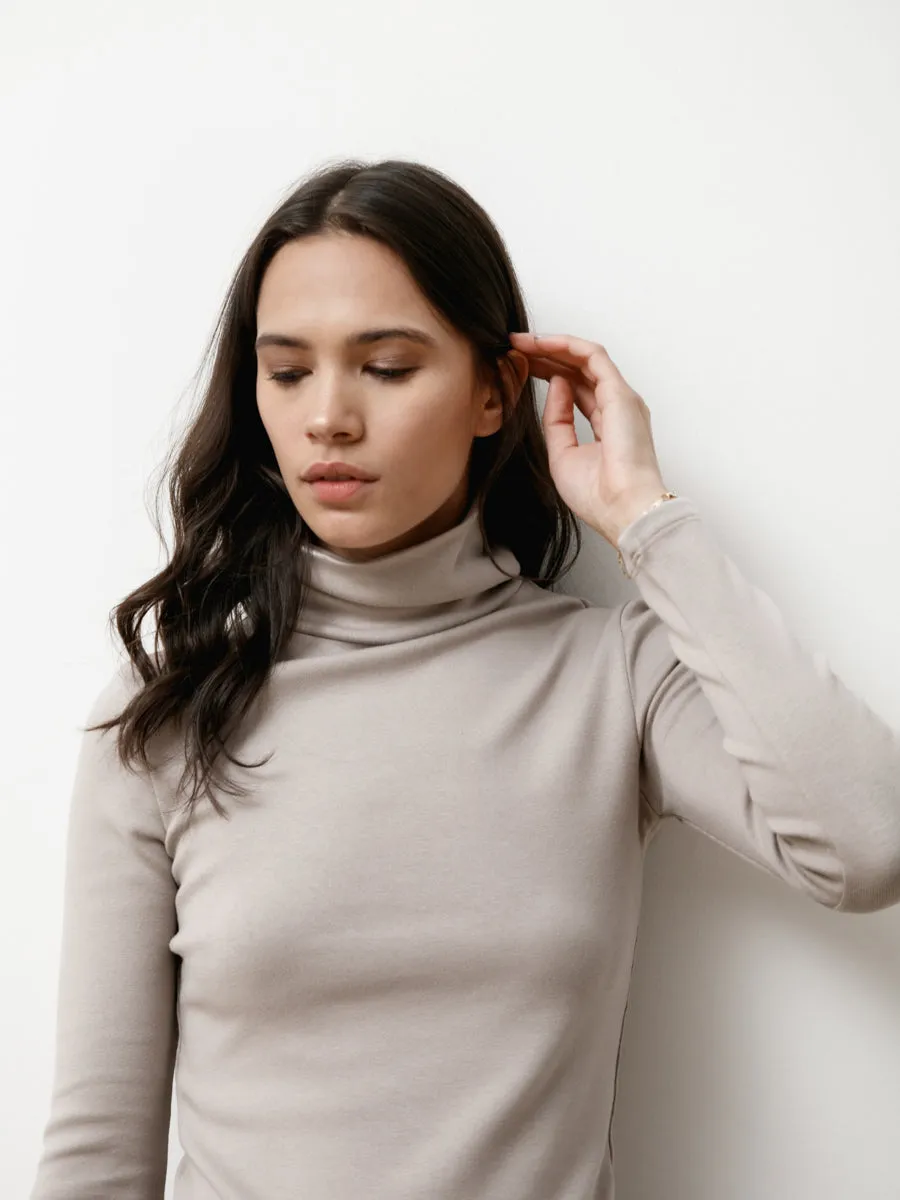 torretto turtleneck - stretch knit slate