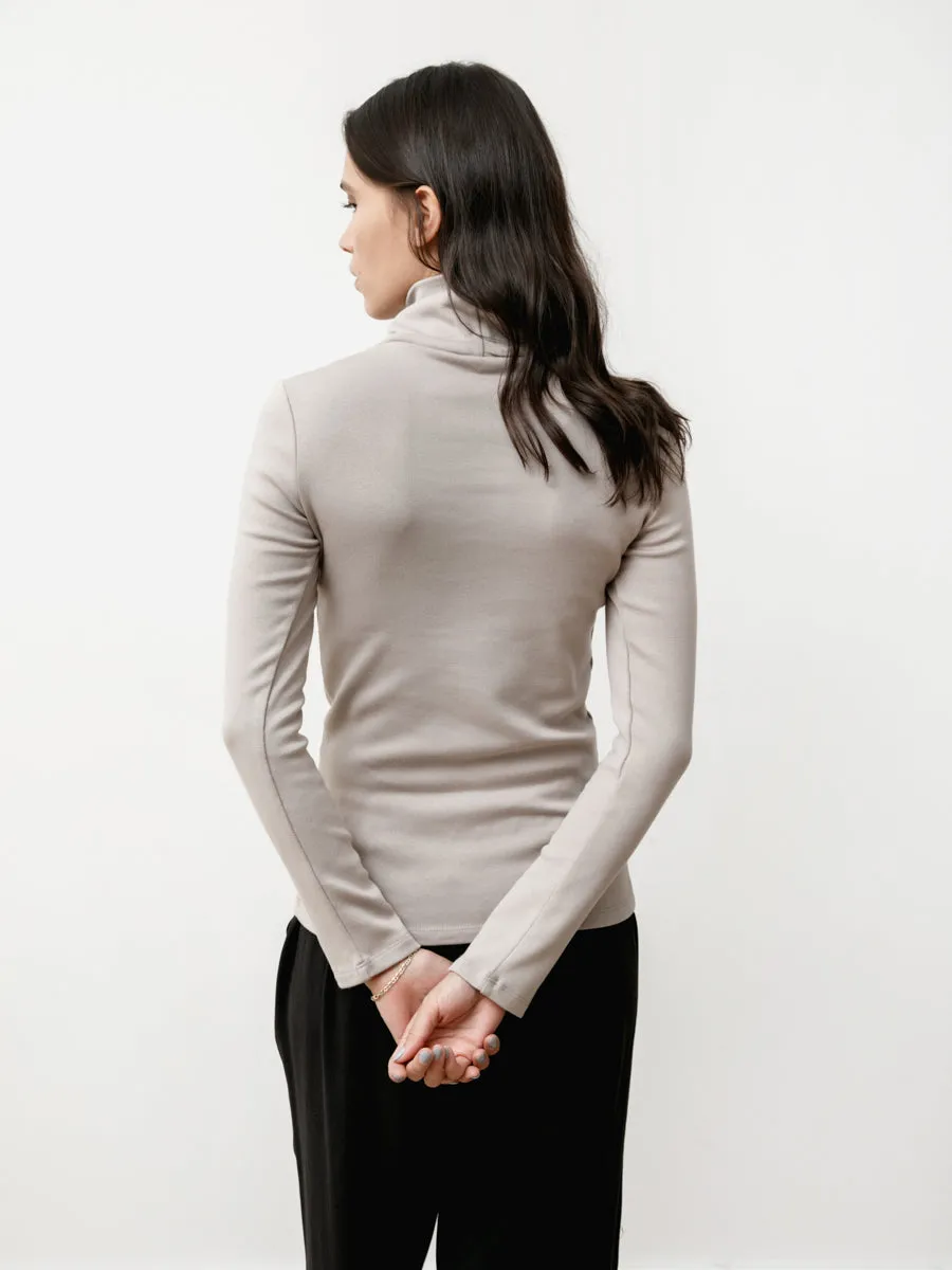 torretto turtleneck - stretch knit slate