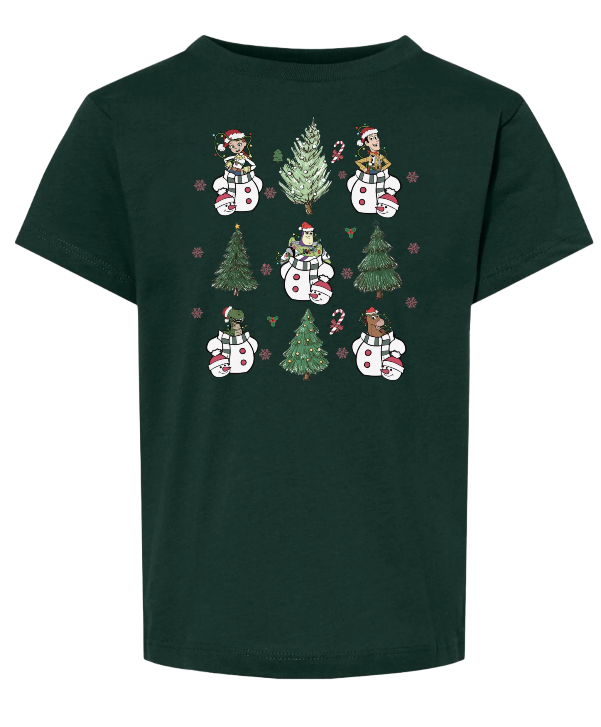Trees and snowmen