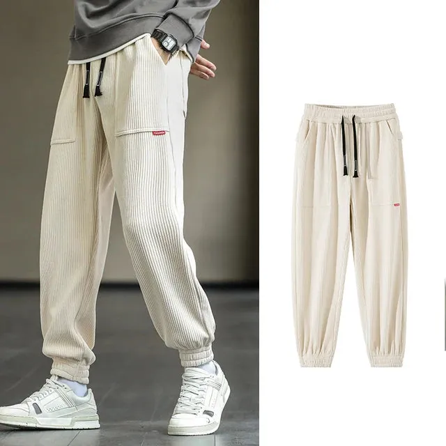 TrendyWear Corduroy Jogginghose für Männer - Streetwear Komfort in Übergröße
