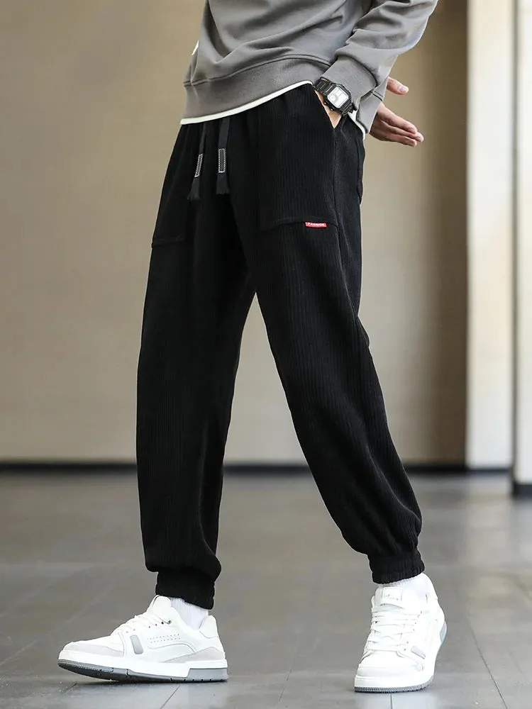 TrendyWear Corduroy Jogginghose für Männer - Streetwear Komfort in Übergröße