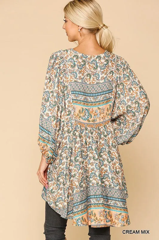 Trust the Timing Tunic: Cream Mix
