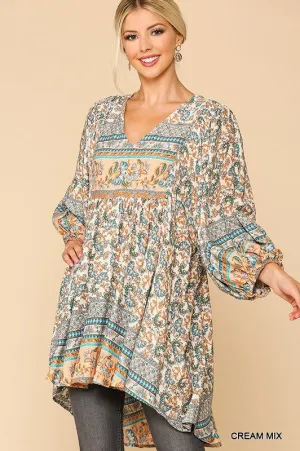 Trust the Timing Tunic: Cream Mix