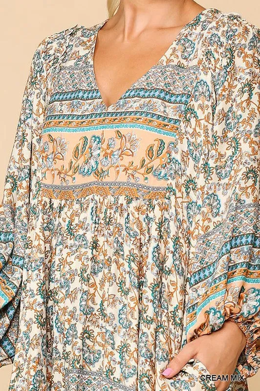 Trust the Timing Tunic: Cream Mix