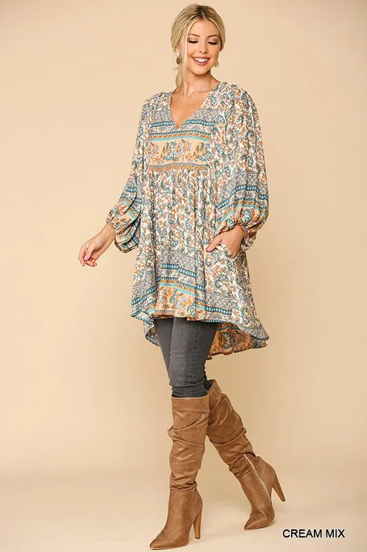 Trust the Timing Tunic: Cream Mix