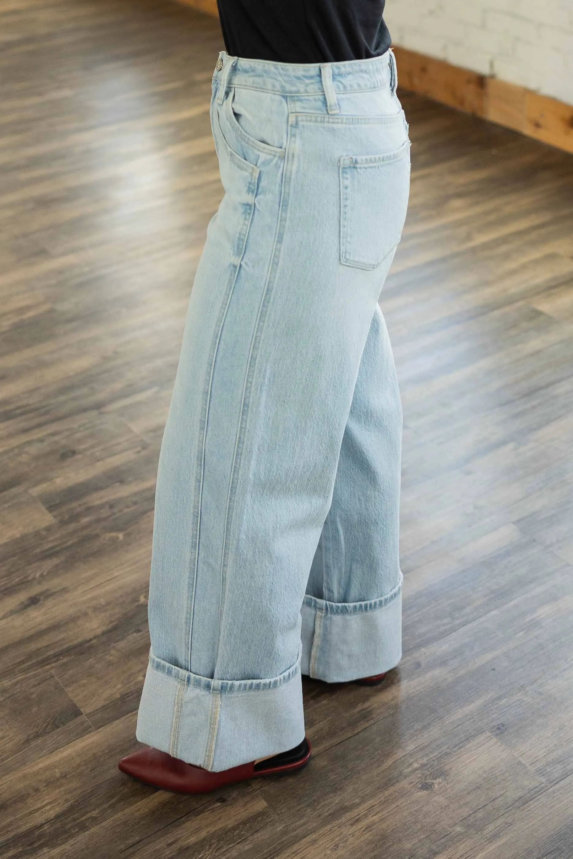 [VERVET] KRIS STREAMLINED CUFF BAGGY JEAN