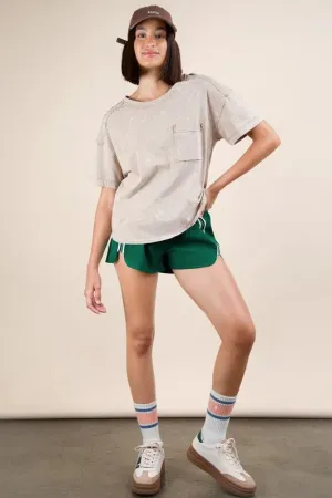 VERY J Striped Trim Detail Activewear Shorts
