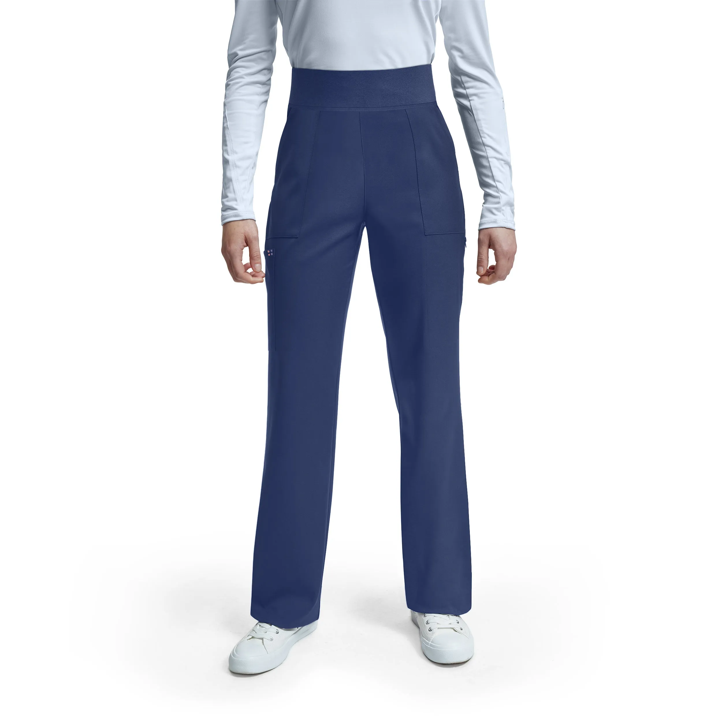 VIBE WB421 Women's Cargo Scrub Pants Navy