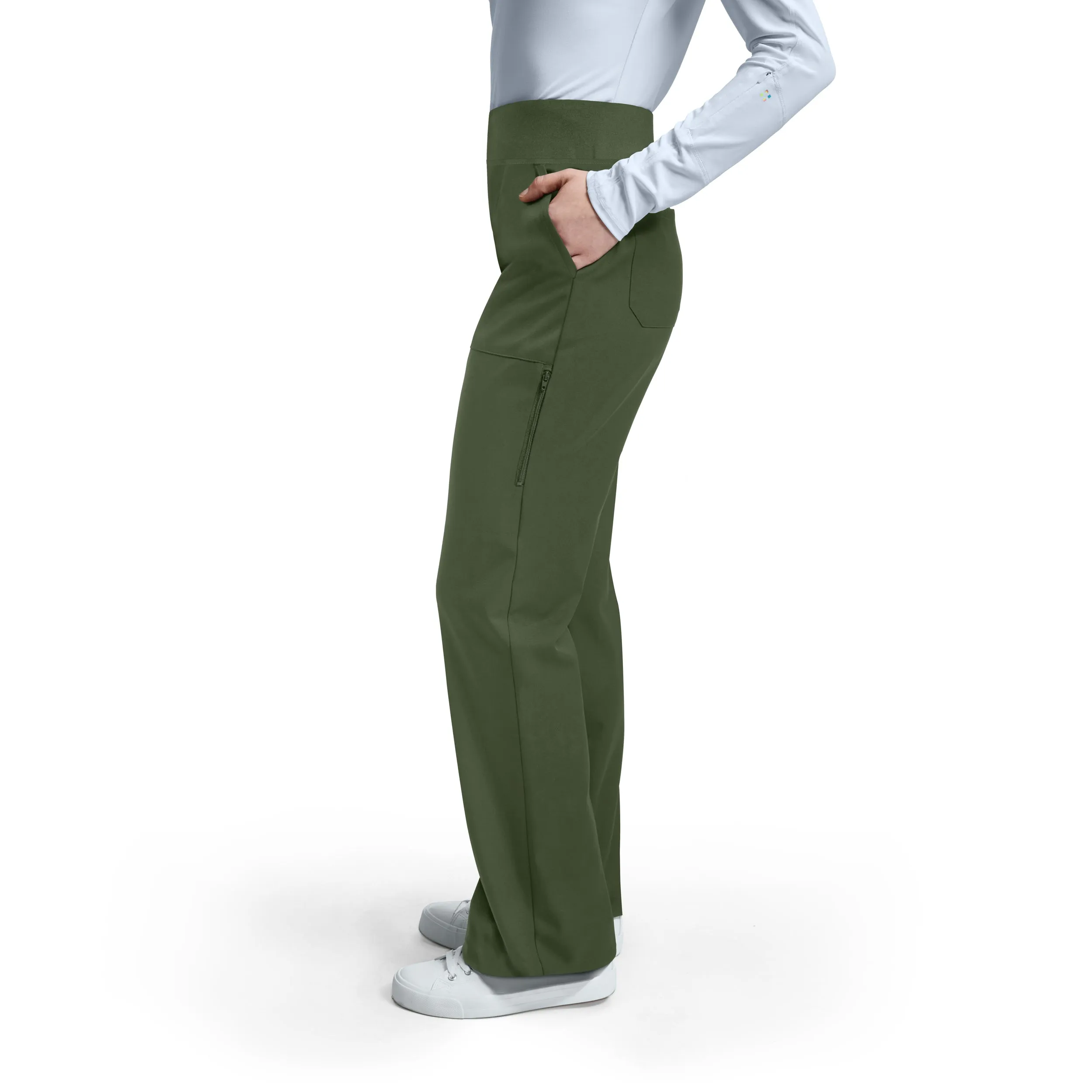 VIBE WB421 Women's Cargo Scrub Pants Olive