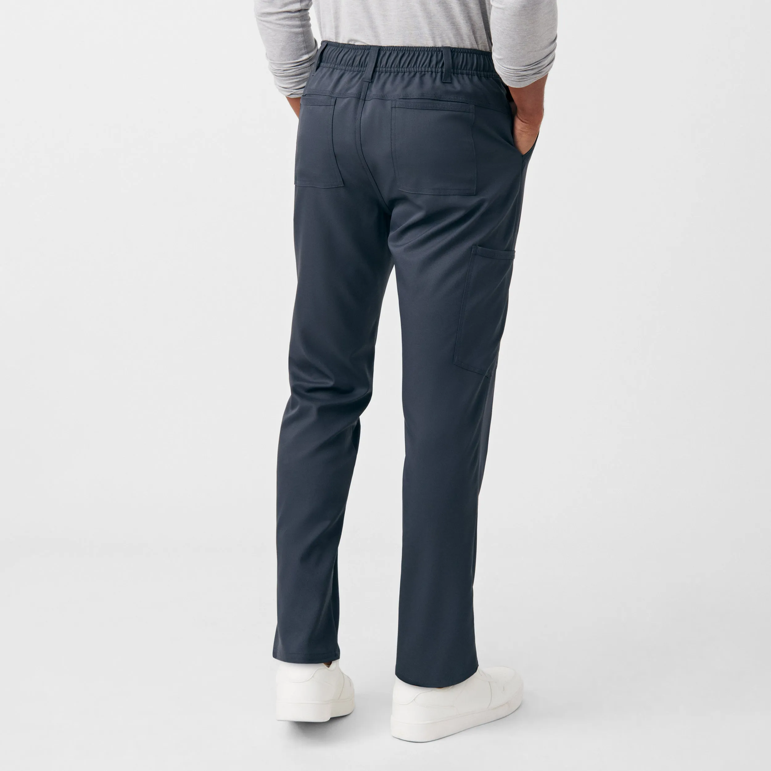VIBE WB446 Men's Cargo Scrub Pants Pewter