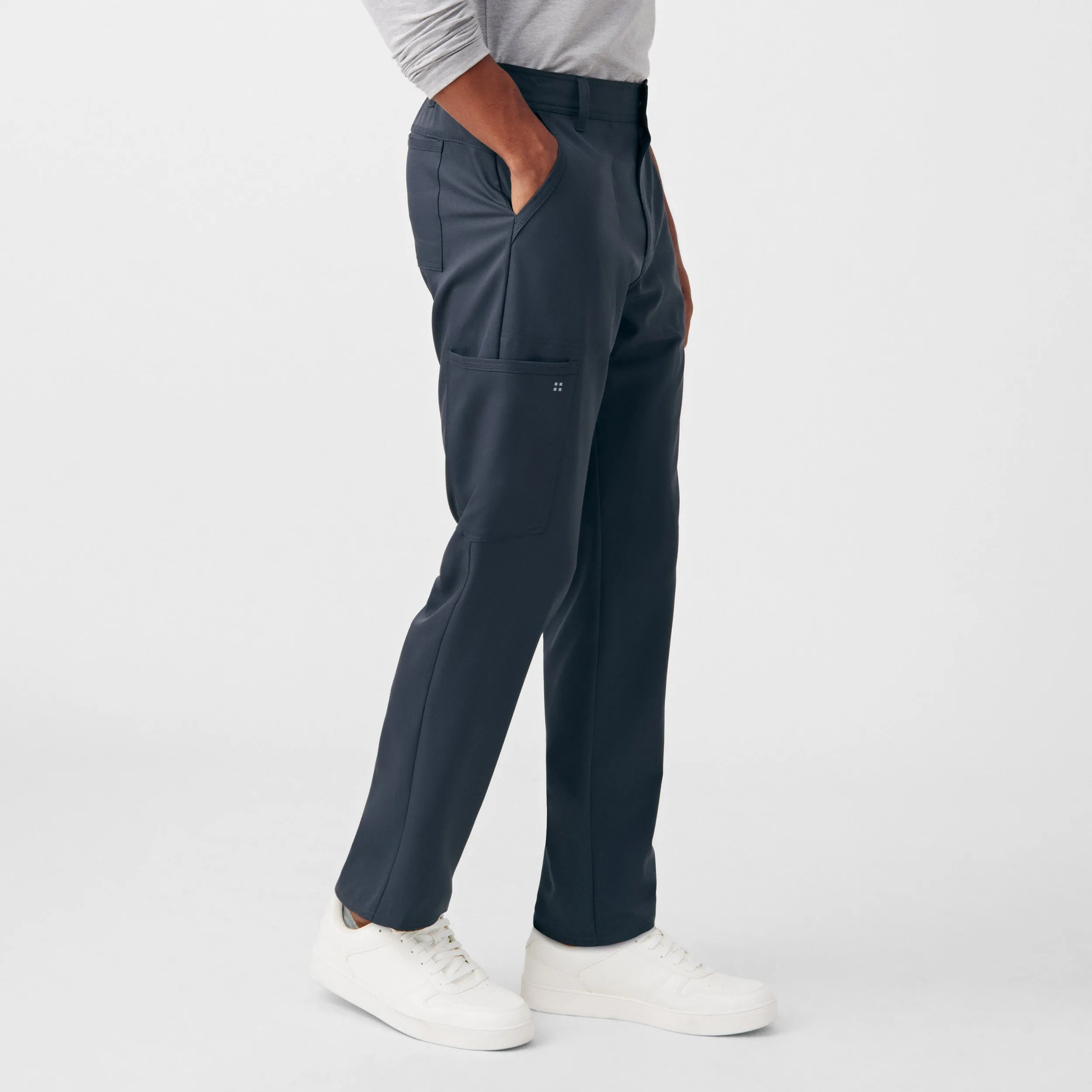 VIBE WB446 Men's Cargo Scrub Pants Pewter