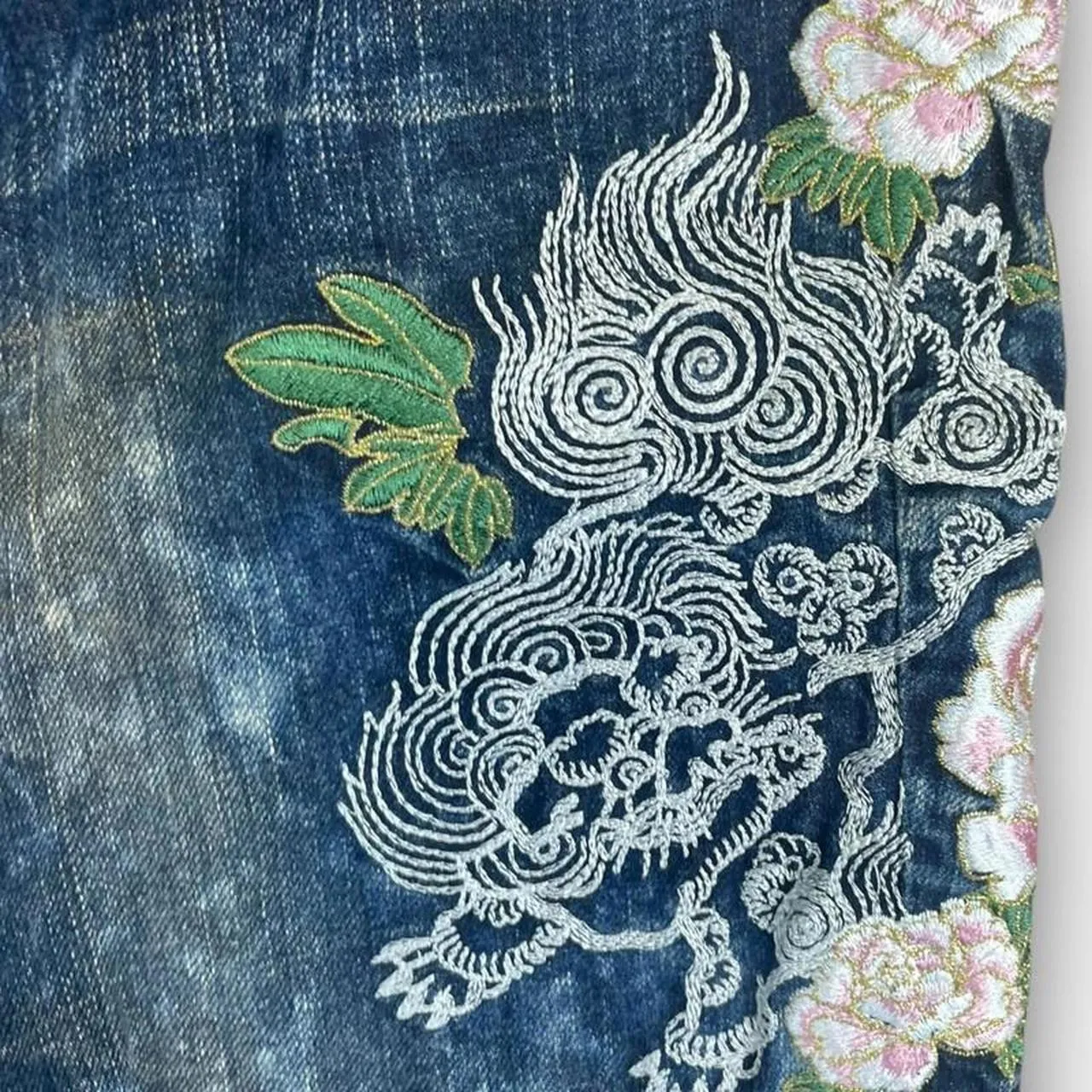 Vintage Big Train embroidered Japanese Denim Jeans