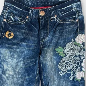 Vintage Big Train embroidered Japanese Denim Jeans