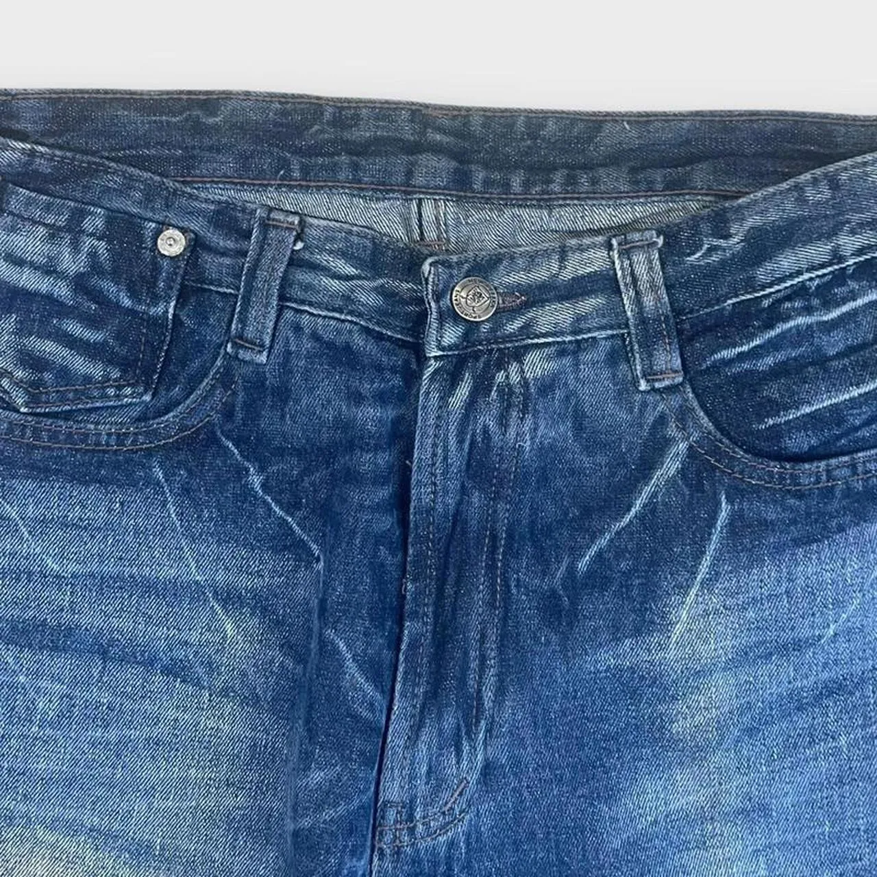 Vintage Japanese Denim Embroidered Straight Fit Baggy Jeans