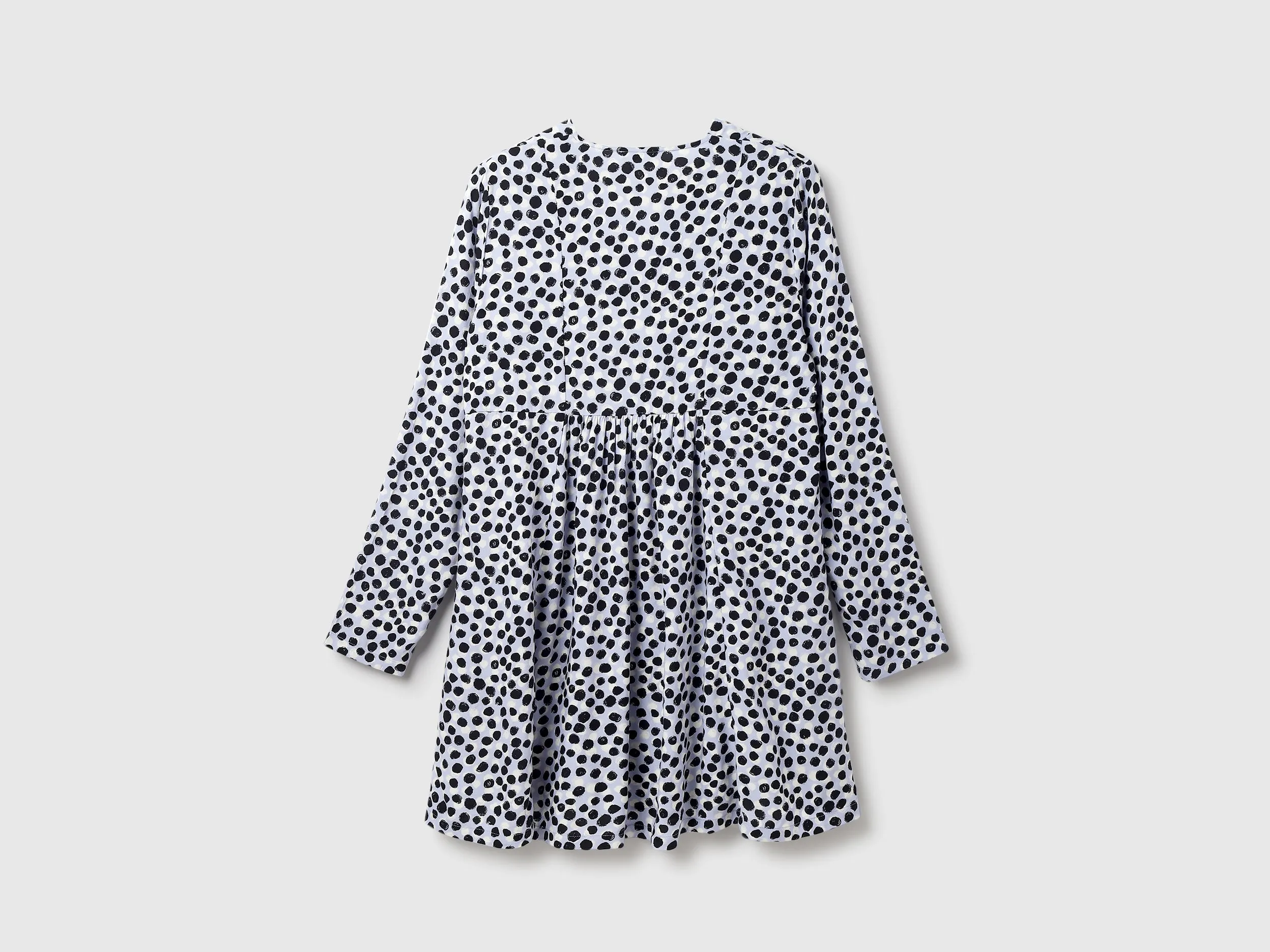 Viscose Polka Dots V-Neck Women Dresses