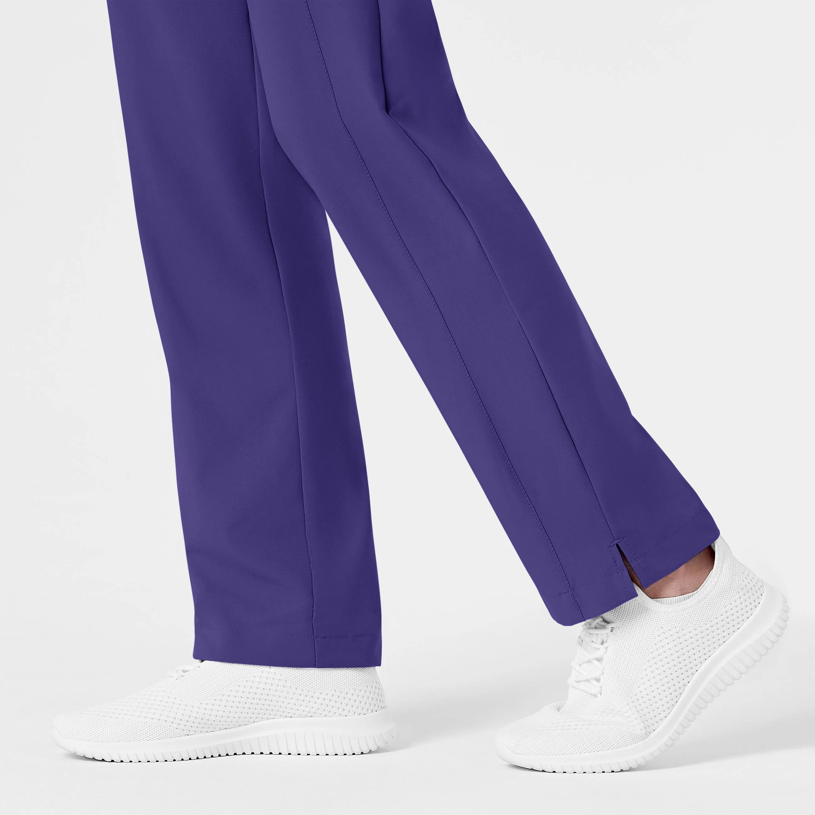 W123 5155 Flat Front Cargo Scrub Pants Grape