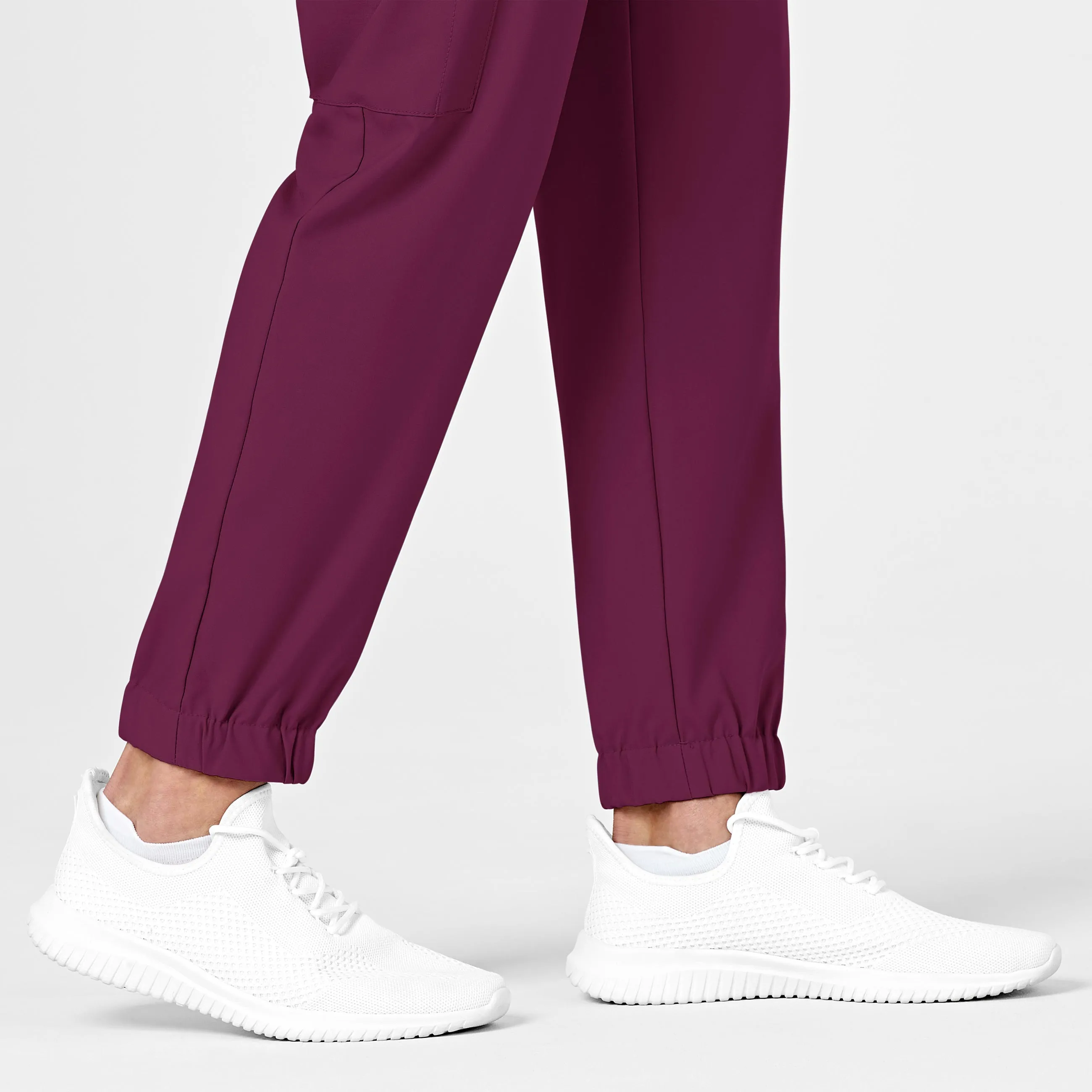 W123 5655 Men's Cargo Jogger Scrub Pants Wine