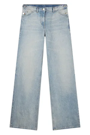 Wide Leg Denim Baggy Pants