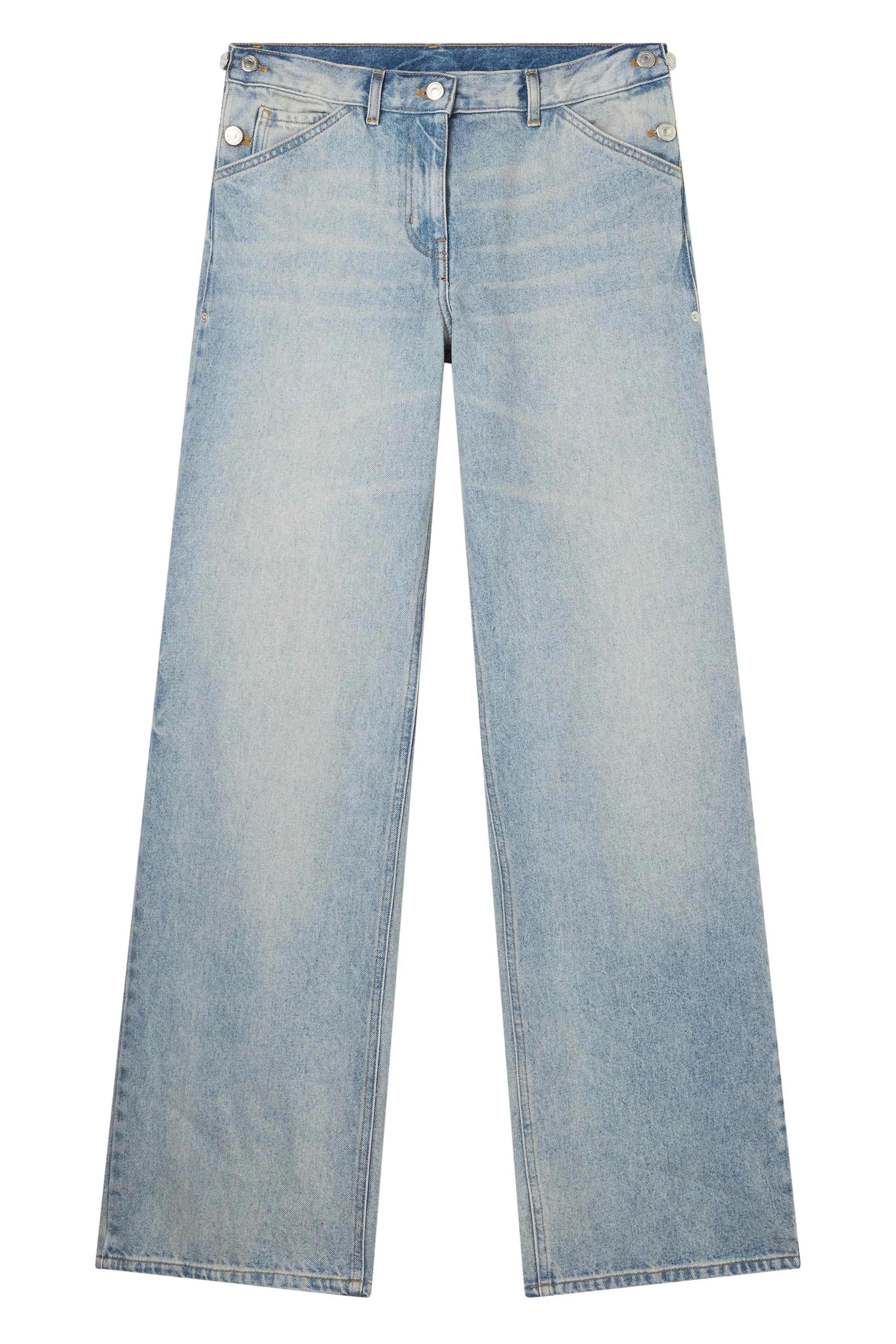 Wide Leg Denim Baggy Pants