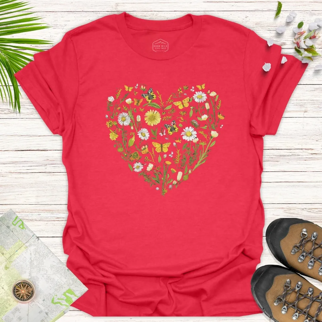 Wildflower Heart Unisex T-Shirt