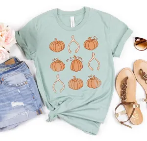 Wishbones and Pumpkins Graphic Tee