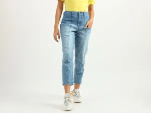 Women Solid Slouchy Fit Jeans