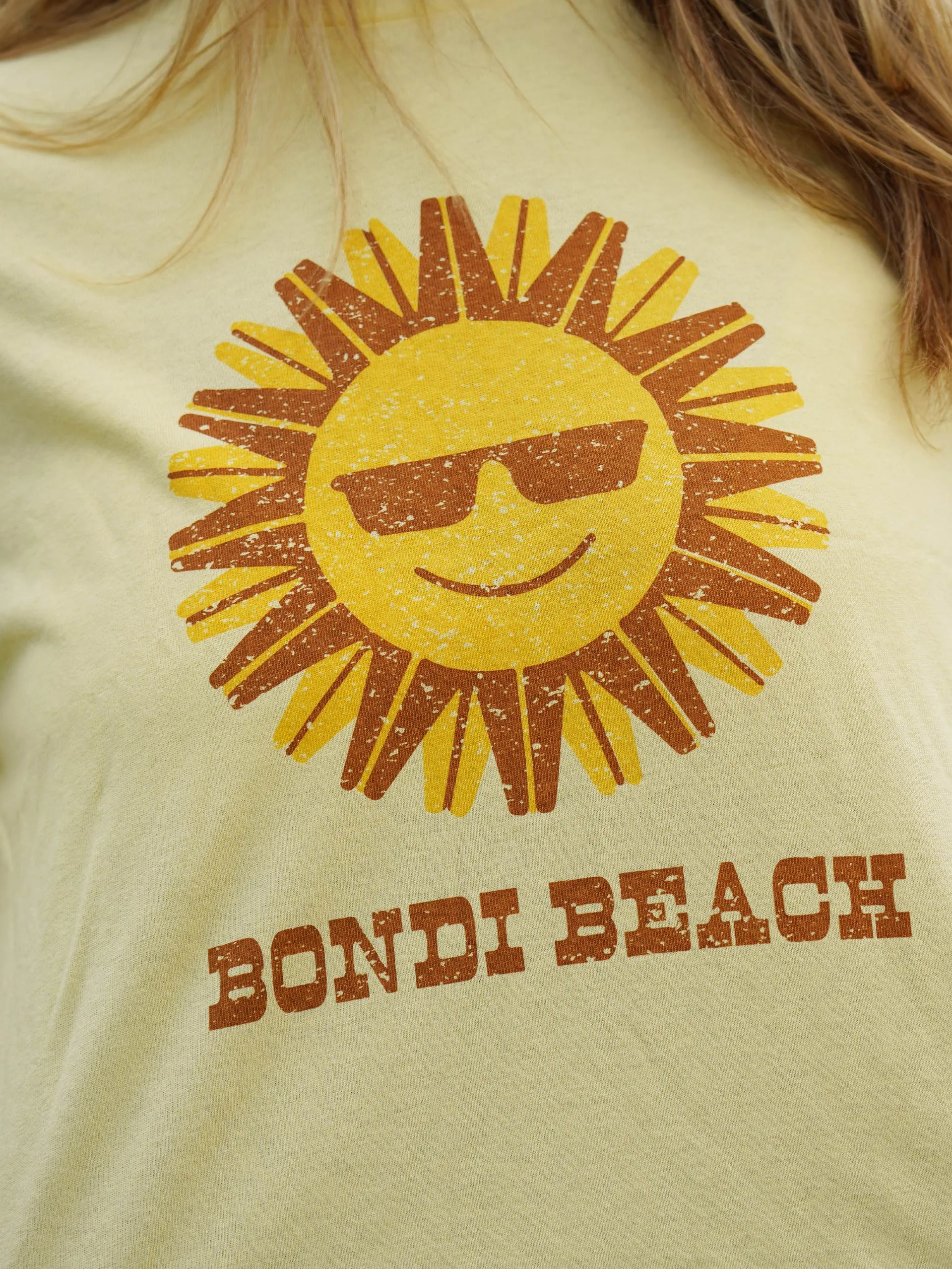Women's Sunny Crop Tee (Banana)