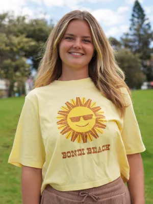 Women's Sunny Crop Tee (Banana)