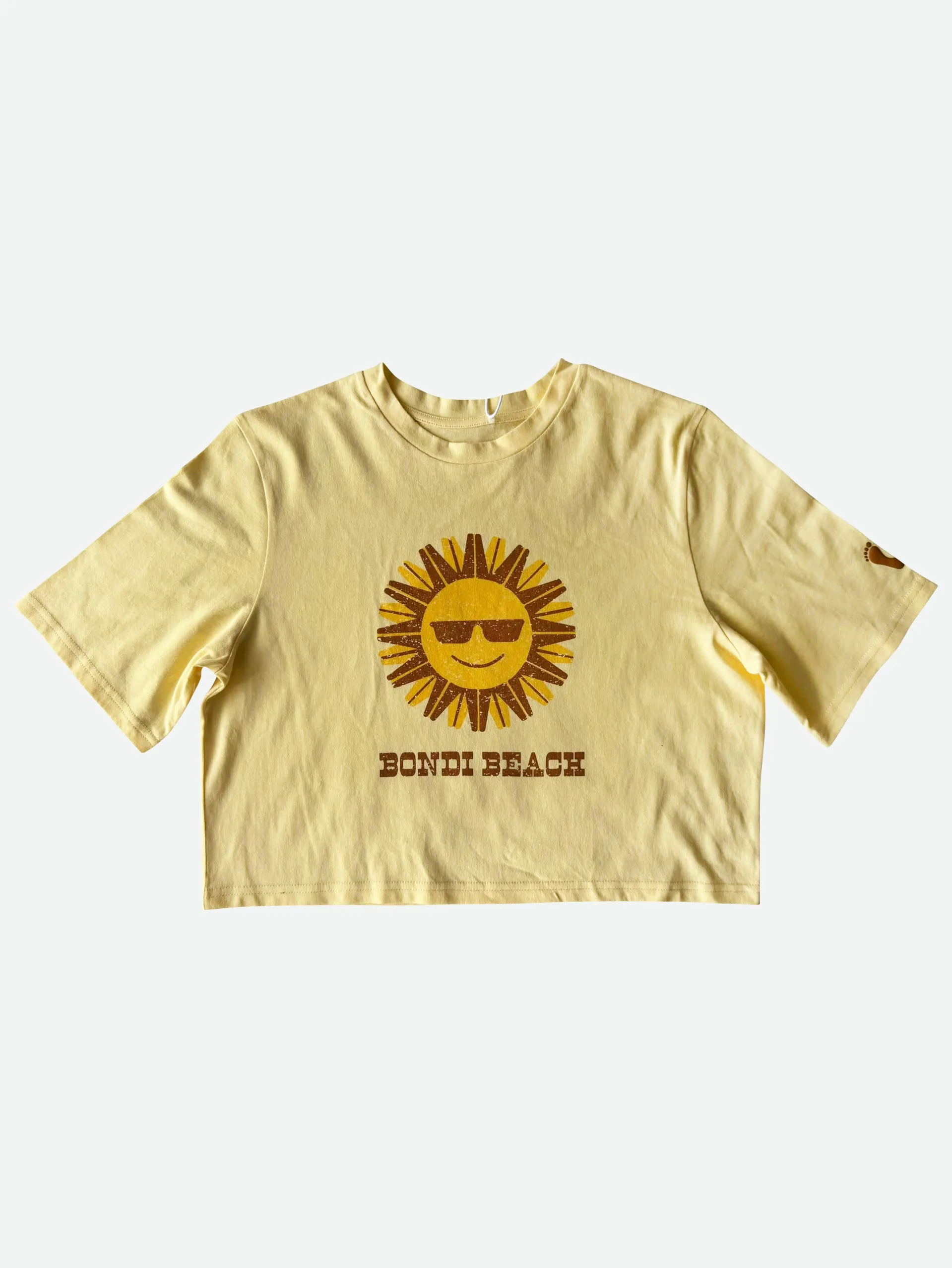Women's Sunny Crop Tee (Banana)