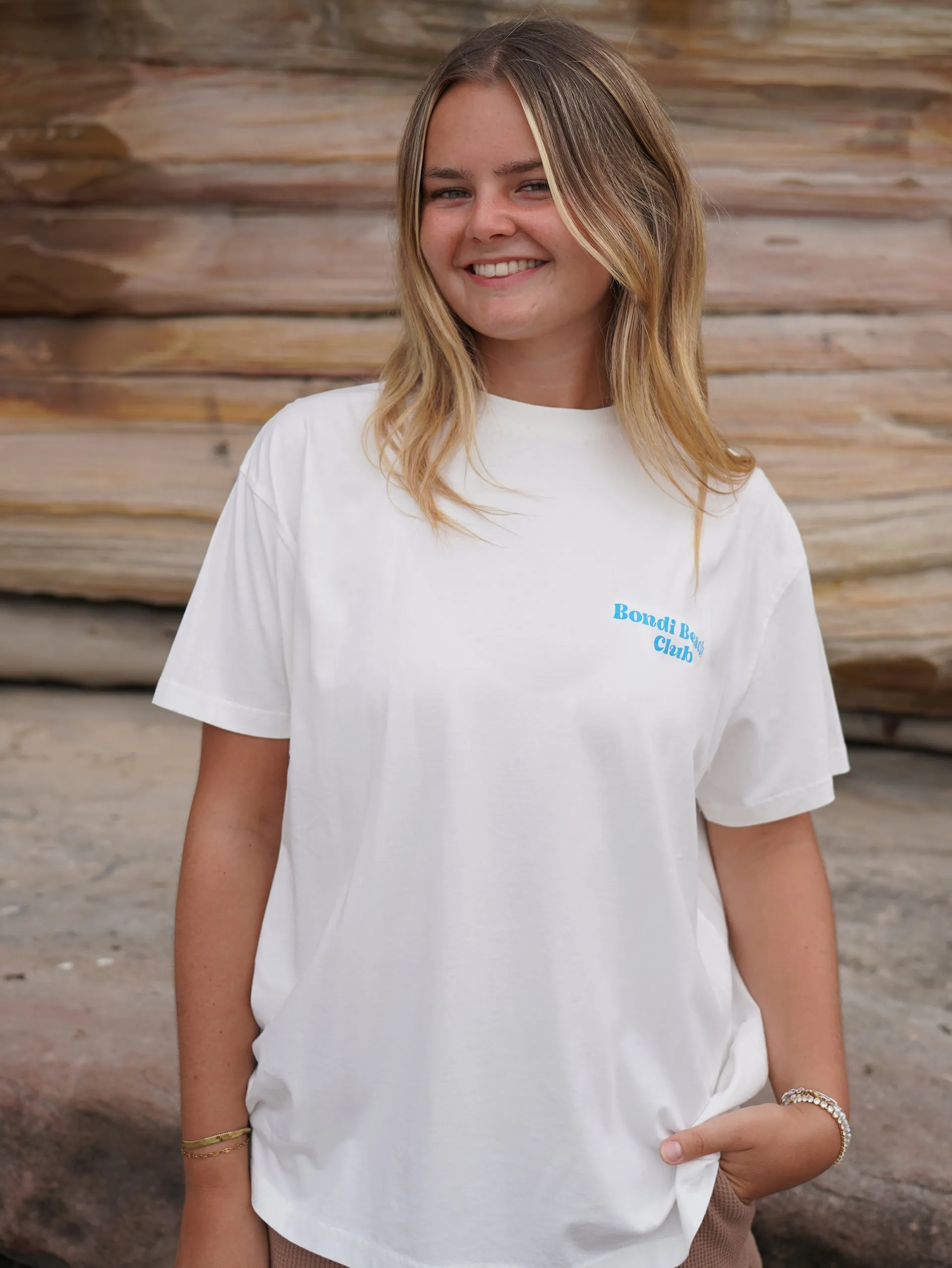 Women's Vibes Oversized Tee (White)