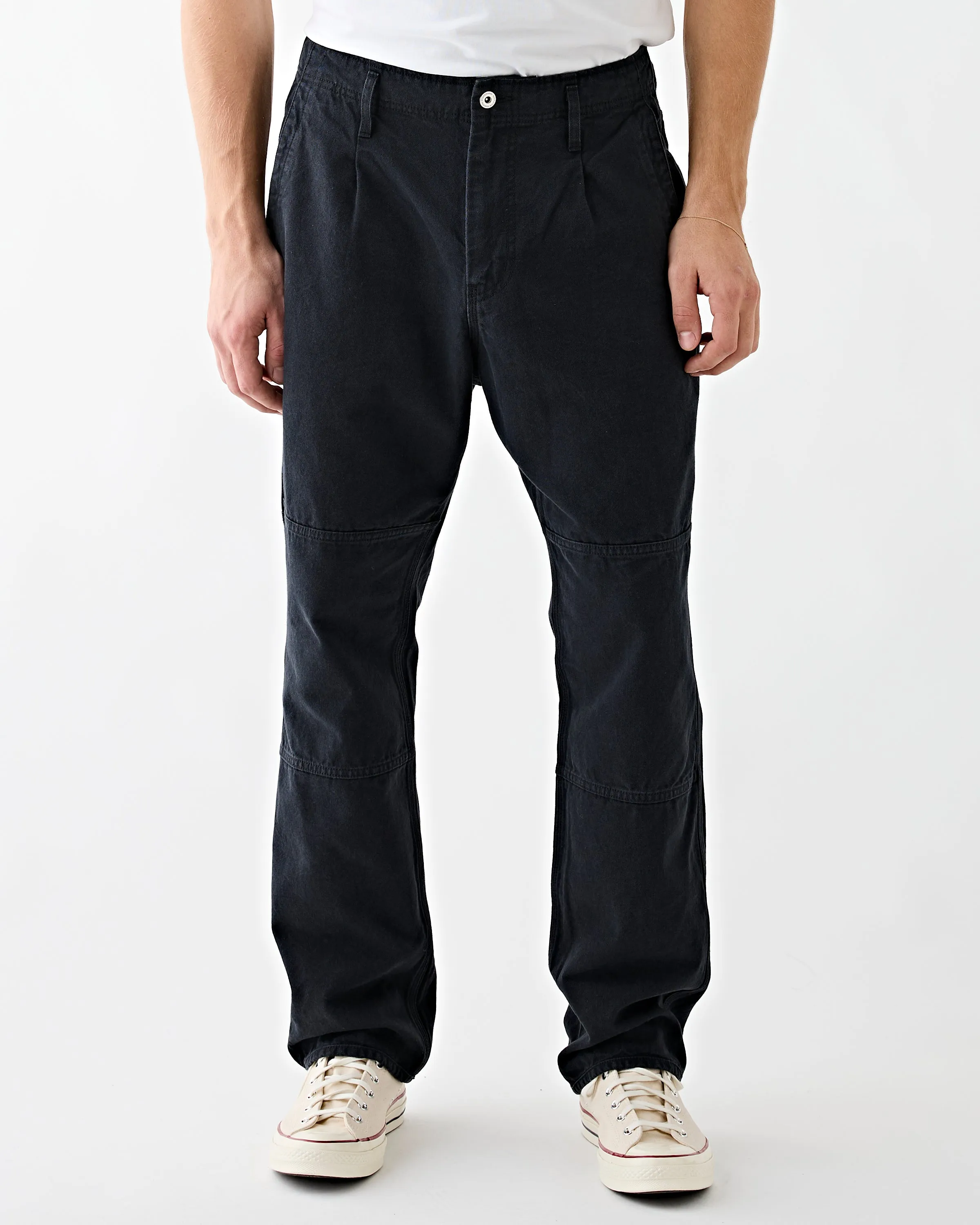 Worker Trousers Oxford Sulfur Dye Black