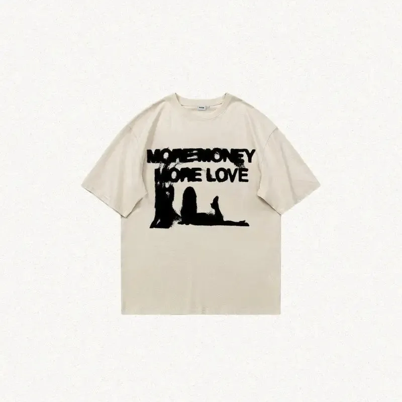 Y2K Meme Tee in Oversized Cotton for Effortless Style
