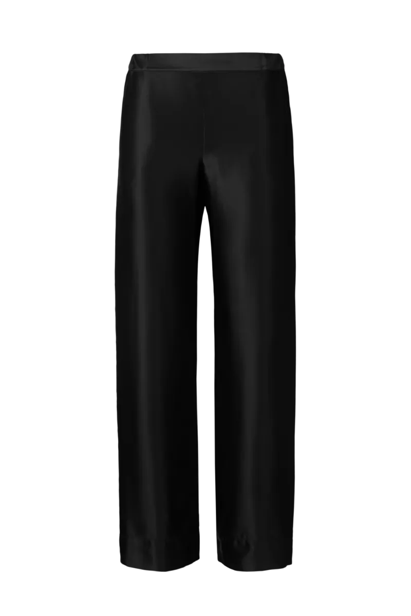 ZENO BLACK: ORGANIC SILK TROUSERS