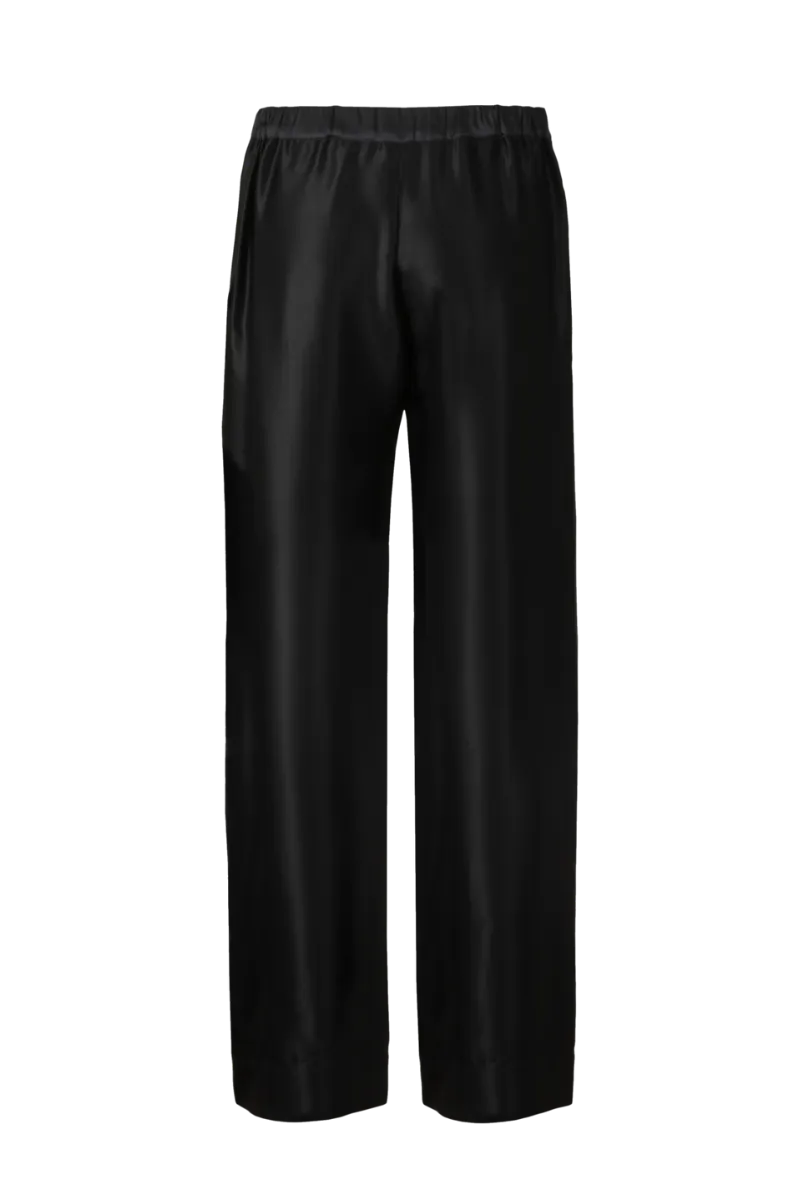 ZENO BLACK: ORGANIC SILK TROUSERS