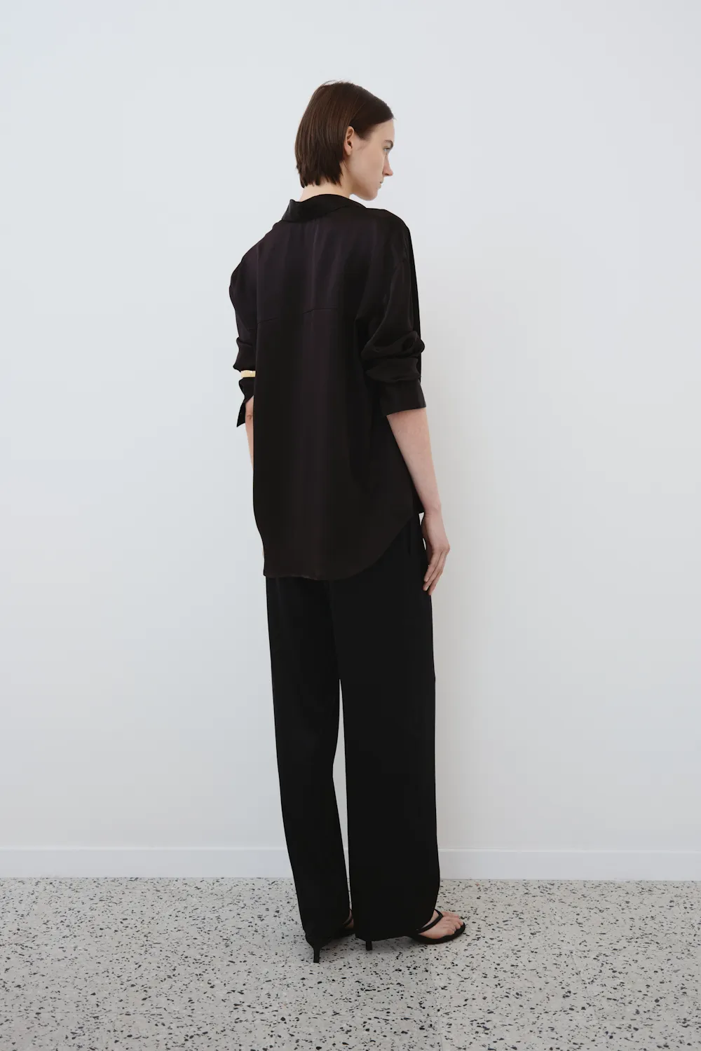 ZENO BLACK: ORGANIC SILK TROUSERS