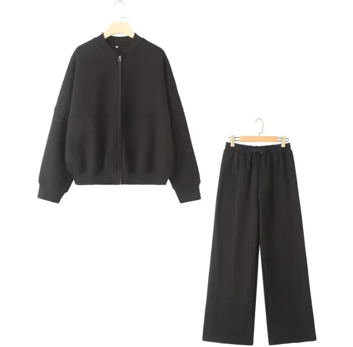 Zipper Bomber Jacket and Pants